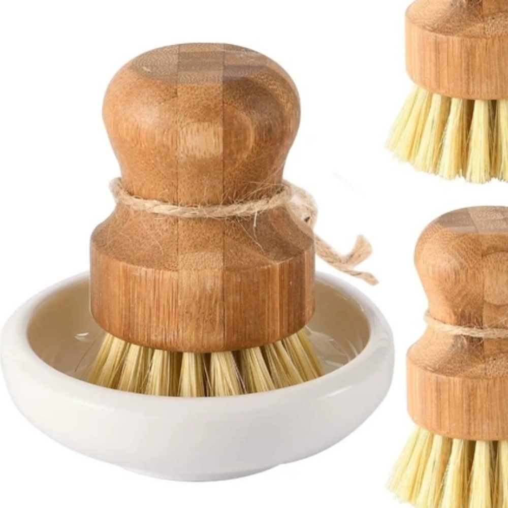 100% All Natural Bamboo Dish Brush SET - Picture 8 of 13